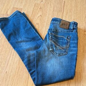 BKE Men’s Blue Slim Straight Jeans - Mid Wash